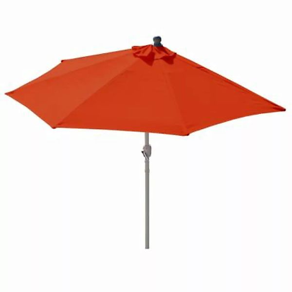 HWC Mendler Sonnenschirm halbrund, UV 50+, 270cm ohne Ständer terrakotta günstig online kaufen