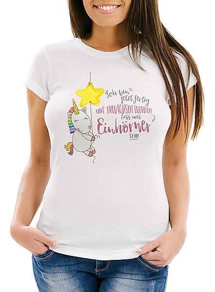 MoonWorks Print-Shirt Damen T-Shirt Einhorn Ich günstig online kaufen