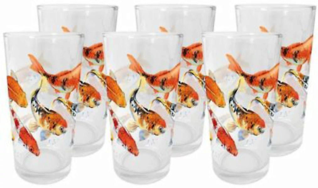 Geda Labels Trinkglas 6er Set Trinkglas Fische 230ml Trinkgläser bunt günstig online kaufen