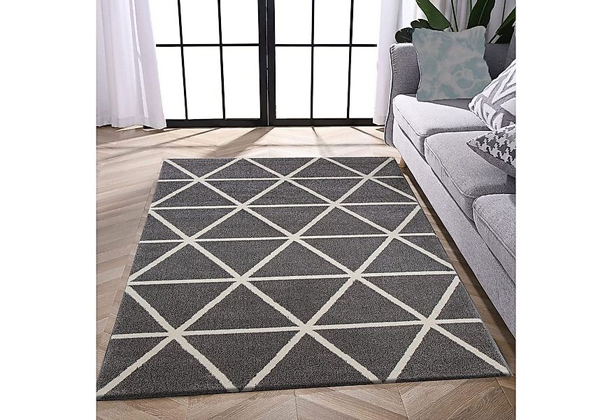 Vimoda Teppich Viva Classic, Wohnzimmer Rauten Motiv, Rechteckig, Höhe: 12 günstig online kaufen