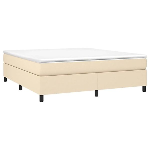 vidaXL Boxspringbett mit Matratze Creme 160x200 cm Stoff 3144436 günstig online kaufen