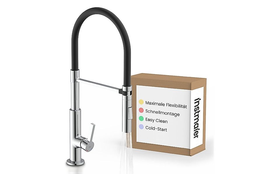 instmaier Küchenarmatur Nova, Spültischarmatur mit hohem Auslauf, flexible günstig online kaufen