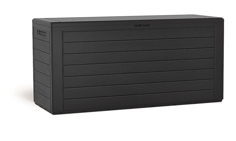 Kreher Kissenbox 'Wood' in Holz Optik, Anthrazit (Größe wählbar), Holzoptik günstig online kaufen