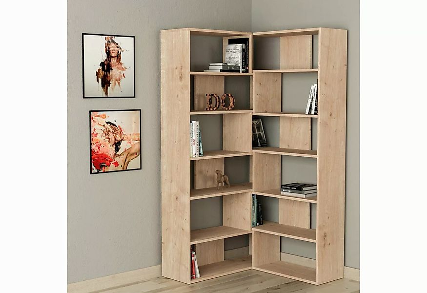 Decortie Bücherregal Molly, Modernes Bücherregal,Eck, Display Unit No.4, 29 günstig online kaufen