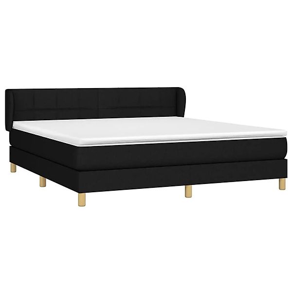 vidaXL Boxspringbett mit Matratze Schwarz 160x200 cm Stoff 3126815 günstig online kaufen
