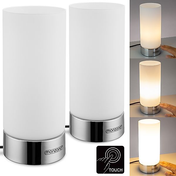 monzana Nachttischlampe 2er Set Golau, Nachttischlampe, 2er Set LED Touch D günstig online kaufen