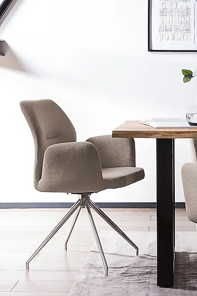 SalesFever Armlehnstuhl, 1 St., Strukturstoff, 180 Drehfunktion, Gestell au günstig online kaufen