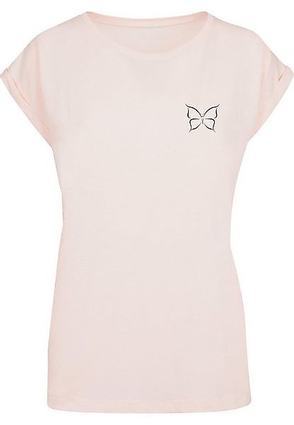 Merchcode T-Shirt Merchcode Damen Ladies Spring - Butterfly T-Shirt (1-tlg) günstig online kaufen