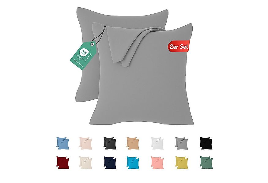 livessa Kissenbezug 2er Set Kissenbezug - Verdeckter Reißverschluss - Kopfk günstig online kaufen