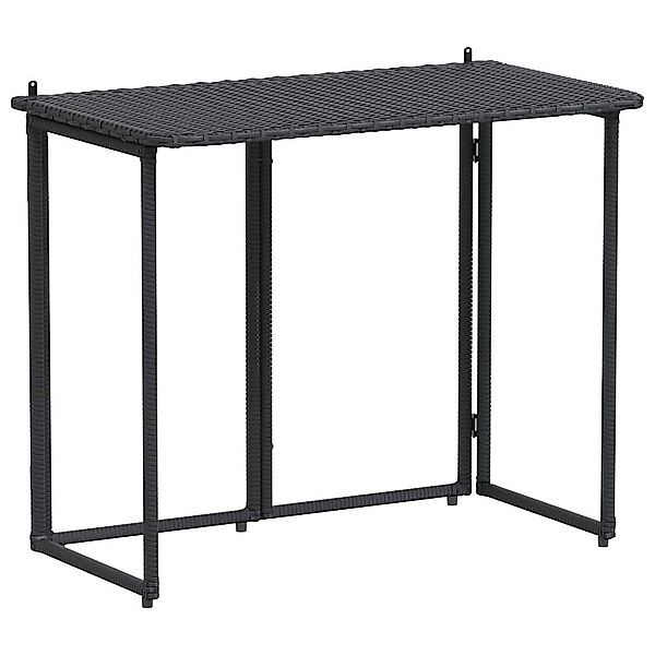vidaXL Gartentisch Gartentisch Klappbar Schwarz 90x51x75 günstig online kaufen