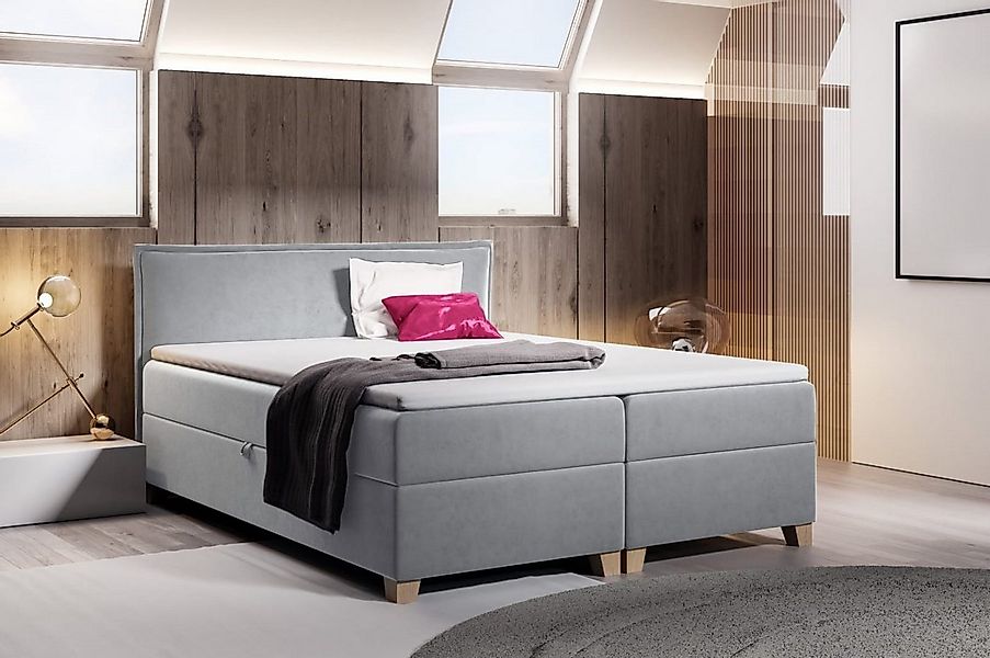 Sofnet Boxbett Fren (mit zwei Bettkästen, Bonell-Matratze und Topper), Dopp günstig online kaufen