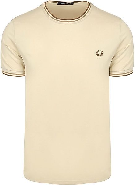 Fred Perry Twin Tipped T Shirt Beige Z53 - Größe XL günstig online kaufen
