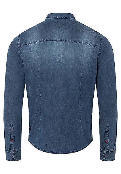 TIMEZONE Herren Freizeit Hemd STRETCH DENIM - Blau - Light Indigo günstig online kaufen