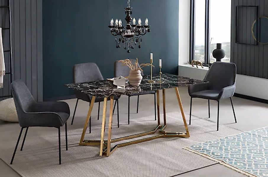 SalesFever Esstisch »Design Tisch für gemütliche Abende« Eleganz trifft Des günstig online kaufen