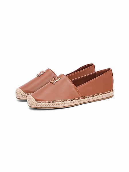 Tommy Hilfiger Espadrille "TH LOGO LEATHER ESPADRILLE" Sommerschuh, Slipper günstig online kaufen