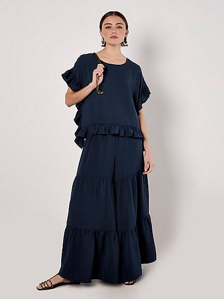 Apricot Stoffhose Abgenähte Hose, mit sehr weitem Bein günstig online kaufen