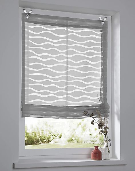 Kutti Raffrollo "Enya" mit Hakenaufhängung ohne Bohren freihängend Montage günstig online kaufen