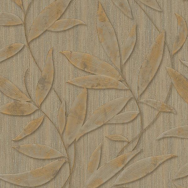 Bricoflor Blätter Tapete Mediterran Braune Vliestapete mit Ranken Muster fü günstig online kaufen