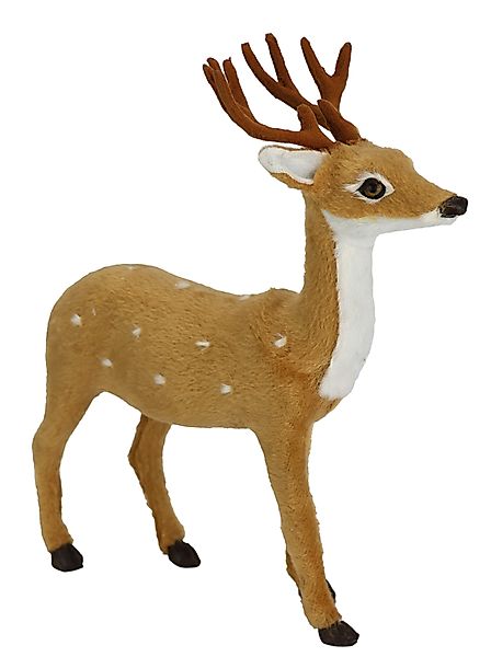 I.GE.A. Dekofigur "Tierfigur Reh aus Kunstfell", Waldtier Statue Ornament P günstig online kaufen