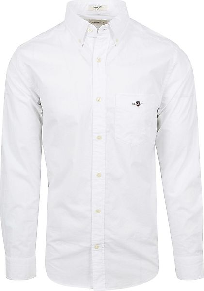 Gant Casual Hemd Poplin Weiß - Größe S günstig online kaufen