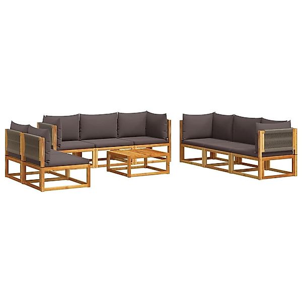 vidaXL Loungesofa 9-tlg. Garten-Sofagarnitur mit Kissen günstig online kaufen