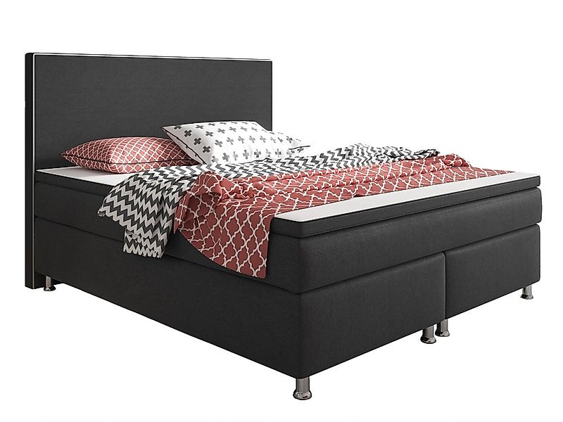 interbed Boxspringbett King Size 140x200 Webstoff, inkl. Matratze und Toppe günstig online kaufen