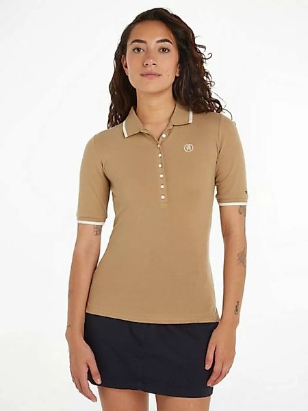 Tommy Hilfiger Poloshirt SLIM SMD TIPPING LYOCELL POLO SS mit kontrastfarbe günstig online kaufen