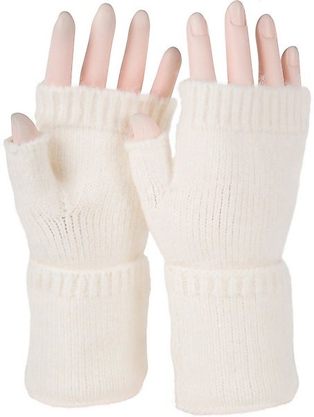 styleBREAKER Strickhandschuhe Fingerlose Strickhandschuhe Einfarbig (1-St) günstig online kaufen