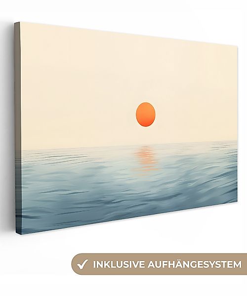 OneMillionCanvasses® Leinwandbild Sonne - Orange - günstig online kaufen