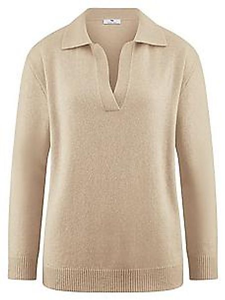 Polo-Pullover Peter Hahn beige günstig online kaufen