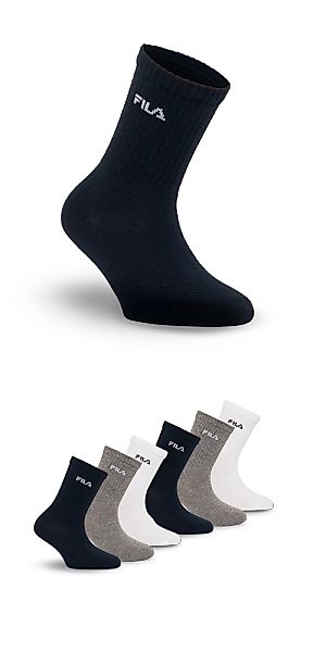 Fila Socken 6 Paar tlg. breites Rippenbündchen, Cotton-Mix, Unisex günstig online kaufen