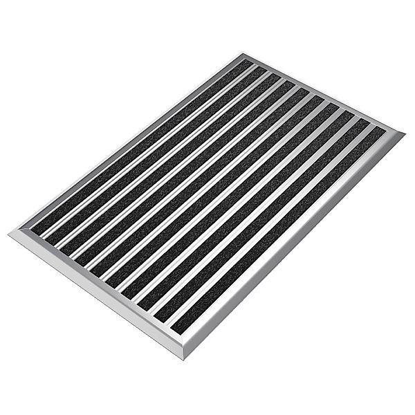 Björn&Schiller Fußmatte mit Silbernem Aluminium Rand 55 x 90 cm für Außenbe günstig online kaufen
