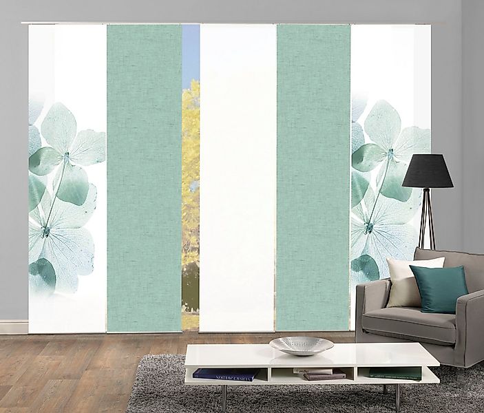 HOME WOHNIDEEN Schiebegardine BONITA 5er SET (5 St), Paneelwagen, blickdich günstig online kaufen