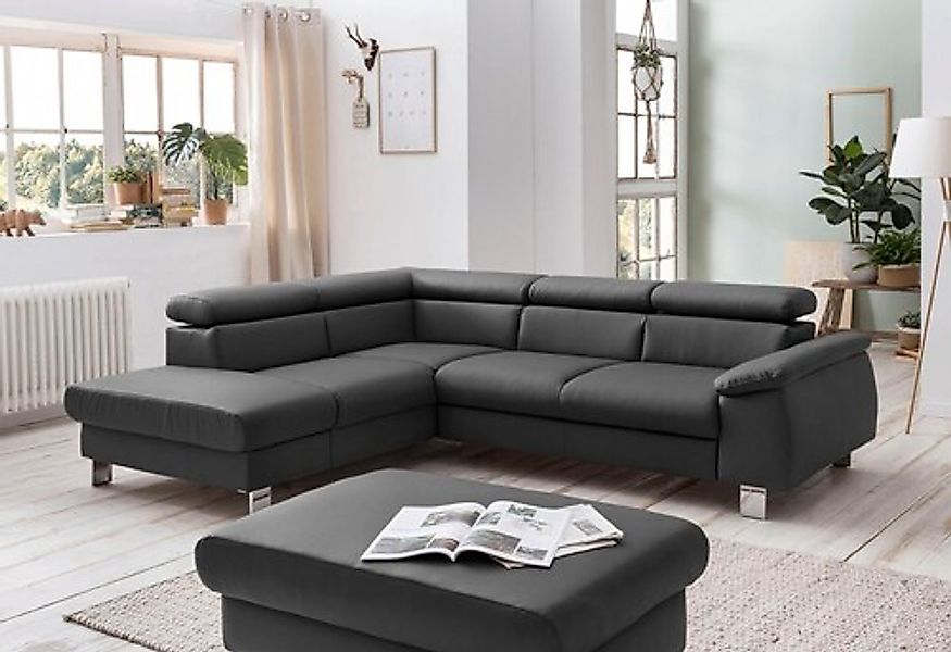 COTTA Ecksofa »Komaris L-Form mit Kopfteilverstellung«, wahlweise mit Bettf günstig online kaufen