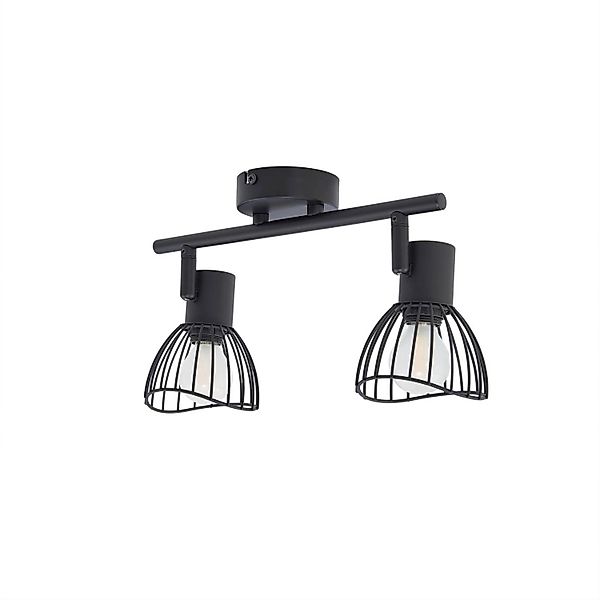 Lindby Deckenlampe Piena 10031111 Modern in Schwarz aus Metall 2-flammig E1 günstig online kaufen