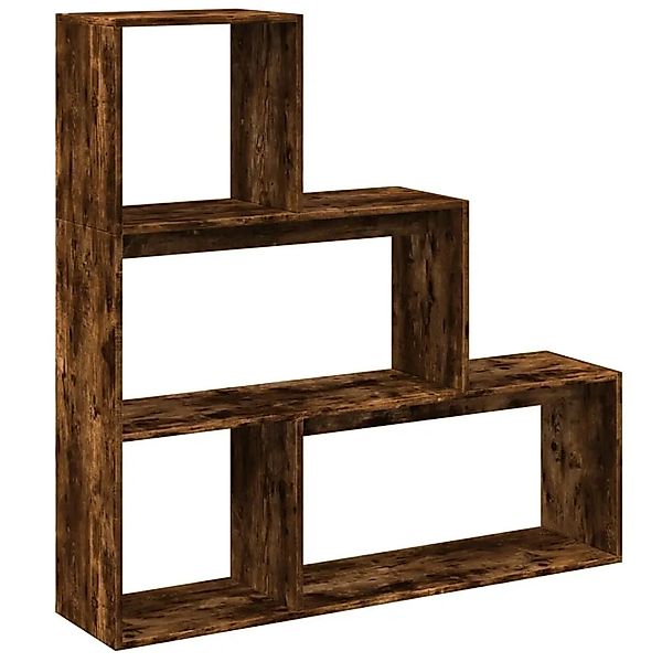 vidaXL Raumteiler-Bücherregal 3 Stufen Räuchereiche 123x29x123 cm 857989 günstig online kaufen
