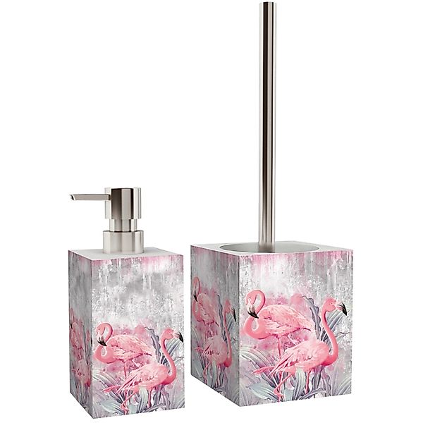 Sanilo Badaccessoire-Set Flamingo, WC-Bürste und Seifenspender, 2 tlg., 2-t günstig online kaufen