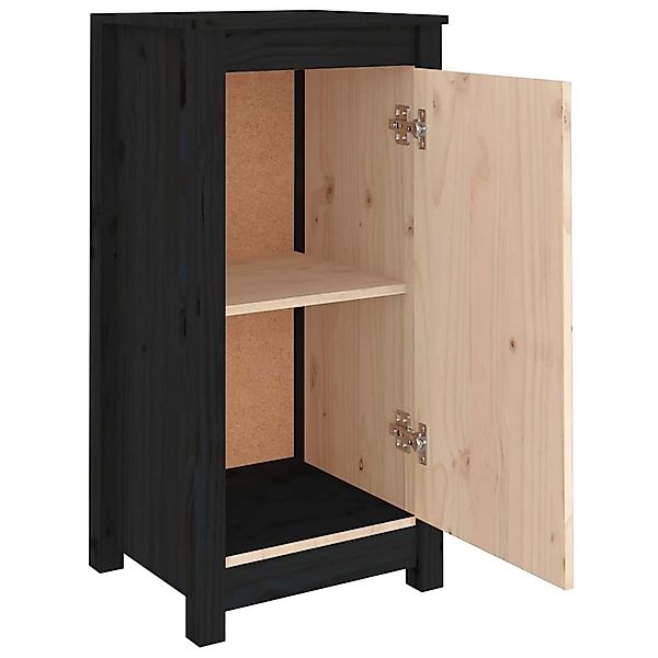 vidaXL Sideboards 2 Stk Schwarz 39x35x80 cm Massivholz Kiefer 813733 günstig online kaufen