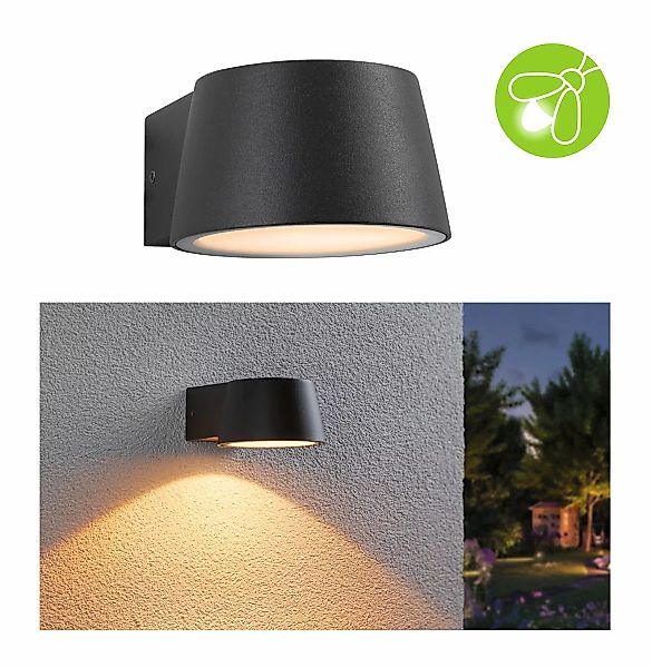 LED Wandleuchte Capea in Anthrazit 6W 550lm IP44 günstig online kaufen