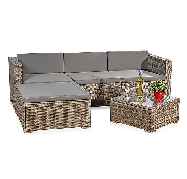 Melko Gartenlounge-Set Gartengarnitur Lounge Polyrattan 5tlg. Sitzgruppe Ga günstig online kaufen