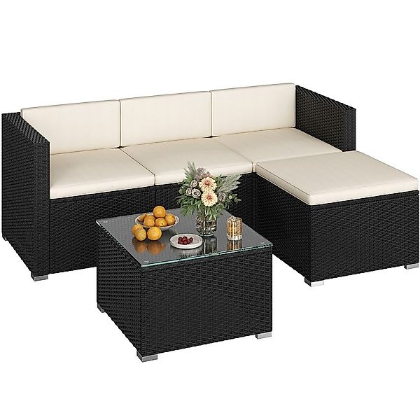 Yaheetech Gartenlounge-Set Balkonset, 5er-Sofa-Set Gartenstücke aus günstig online kaufen