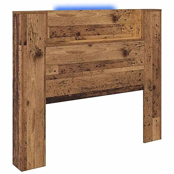 vidaXL Kopfteil mit Regal Altholz 120 x 15 x 103,5 cm Holzwerkstoff 3418656 günstig online kaufen