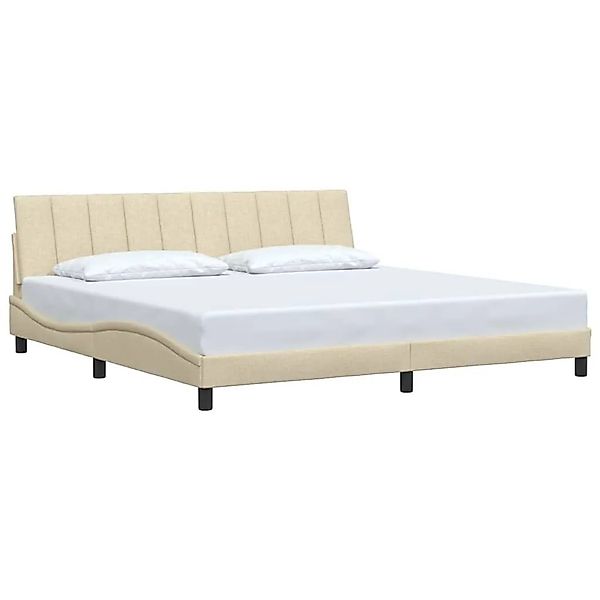 vidaXL Bettgestell Ohne Matratze Creme 200x200 cm Stoff 3310417 günstig online kaufen