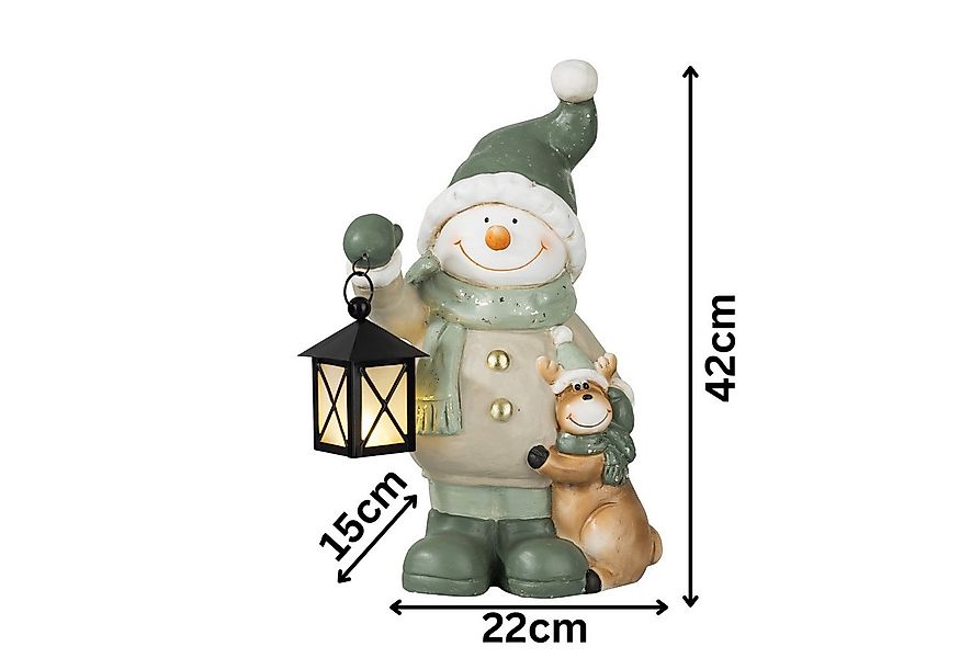 Kamelio Weihnachtsfigur 2er Set Weihnachtsdeko Schneemann Weihnachtsmann mi günstig online kaufen
