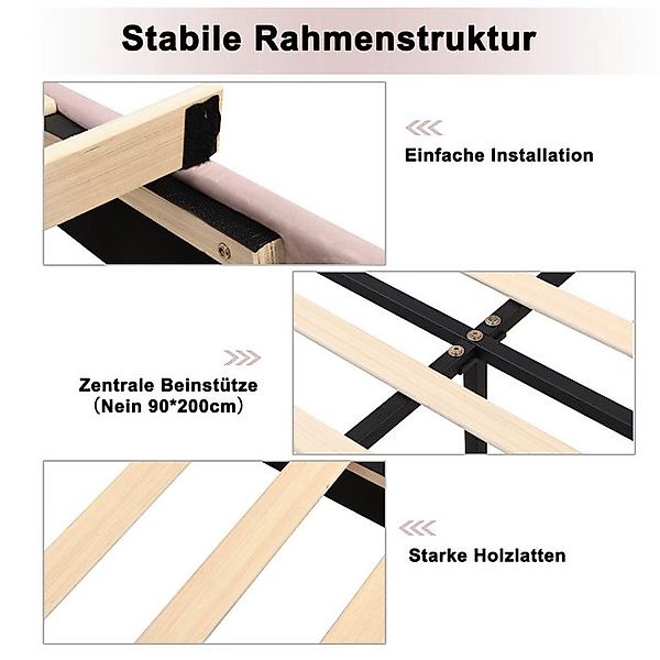 STILVORA Polsterbett 140×200 Kinderbett Jugendbett mit verstellbares Kopfte günstig online kaufen