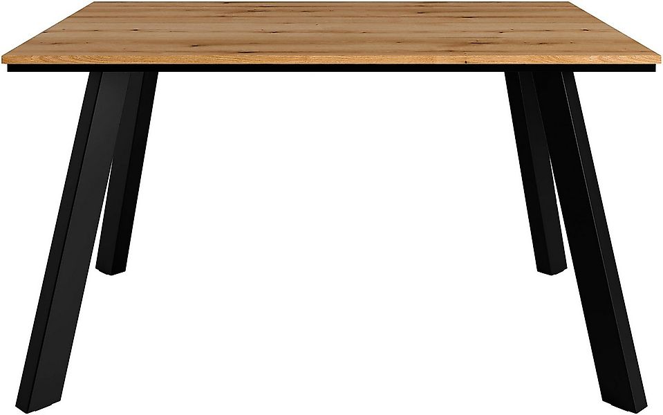 OTTO home Esstisch Genf, extra viel Beinfreiheit, natürliches Eichedekor, p günstig online kaufen