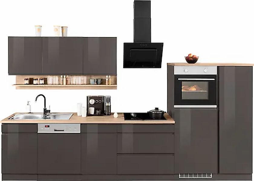 KOCHSTATION Küchenzeile "KS-Virginia" Breite 350 cm, mit Glaskeramik-oder I günstig online kaufen