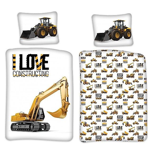 Javoli.com Kinderbettwäsche Baustellen Kinderbettwäsche 100 × günstig online kaufen