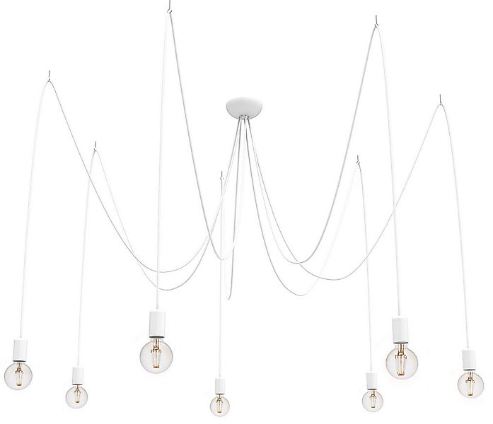 Licht-Erlebnisse Pendelleuchte SPIDER, ohne Leuchtmittel, Hängelampe Weiß M günstig online kaufen