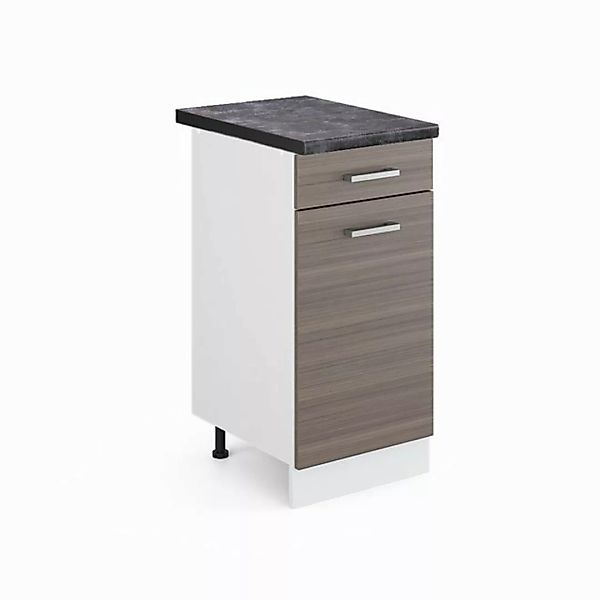 Vicco Unterschrank R-Line, Grau/Weiß, 40 cm, AP Anthrazit günstig online kaufen